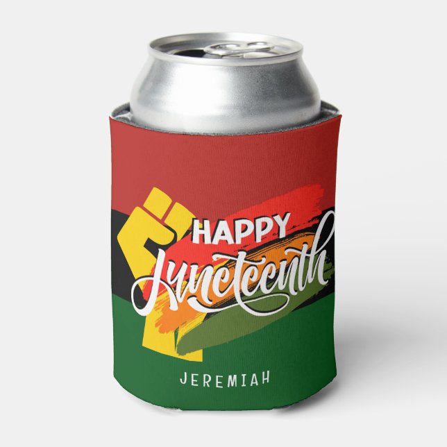 Rafraîchisseur Pour Canette Joyeux Juneteenth panafricain (Can devant)