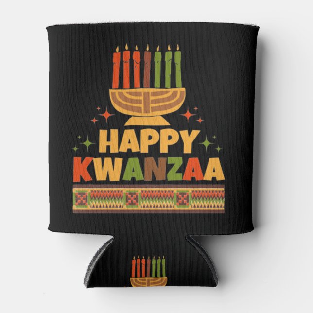 Rafraîchisseur Pour Canette Joyeux Kwanzaa (Devant)