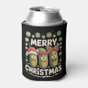Rafraîchisseur Pour Canette Joyeux Noël Amoureux de Cornichon Lumières Xmas Mo