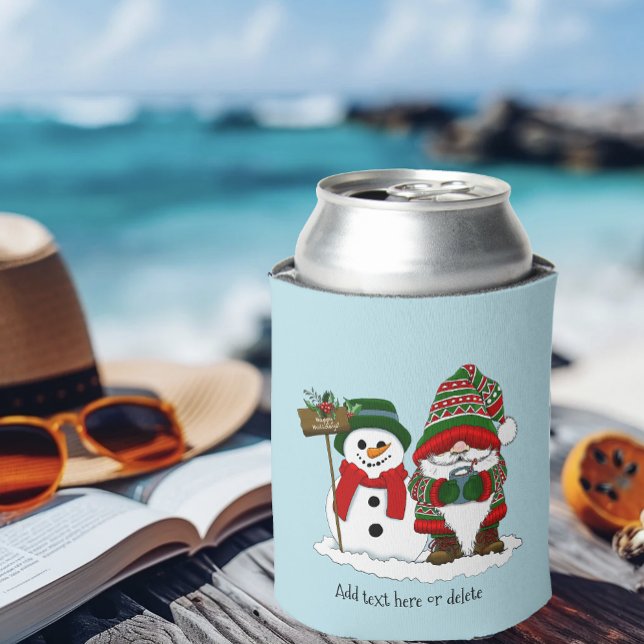 Rafraîchisseur Pour Canette Joyeux Noël Gnome Bonhomme de Neige Vacances d'Hiv (Créateur téléchargé)