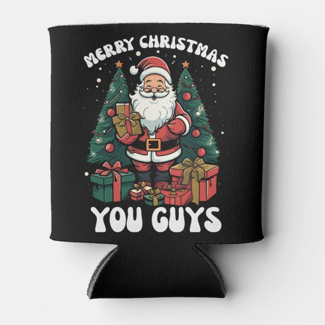 Rafraîchisseur Pour Canette Joyeux Noël, les gars du Père Noël (Devant)