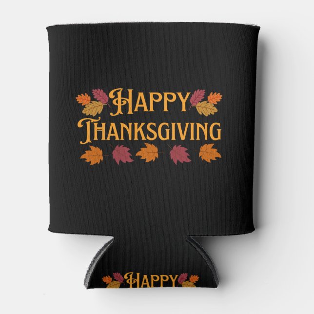 Rafraîchisseur Pour Canette Joyeux Thanksgiving  (Devant)