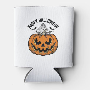 Rafraîchisseur Pour Canette Joyeux visage de citrouille d'Halloween Création d