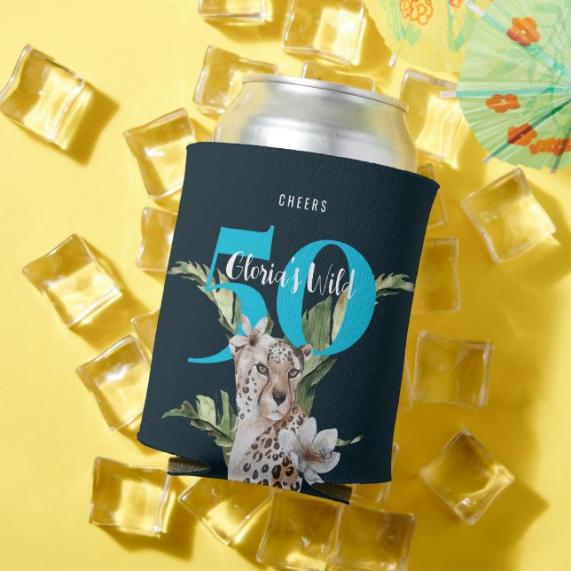 Rafraîchisseur Pour Canette Jungle sauvage Leopard Blue 50e anniversaire (Été in situ)