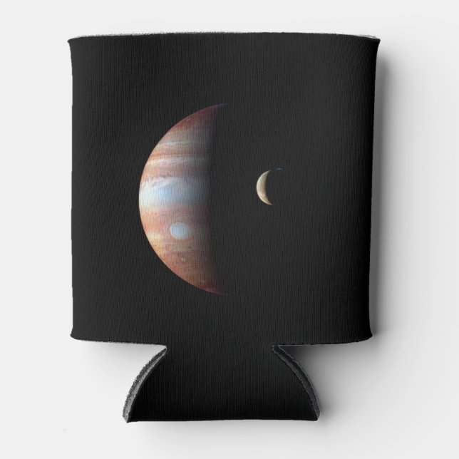 Rafraîchisseur Pour Canette Jupiter Géant Gaz Planète & Io Galilée Lune (Devant)