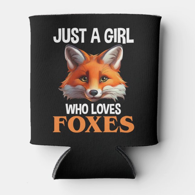 Rafraîchisseur Pour Canette Just A Girl Who Loves Foxes (Devant)