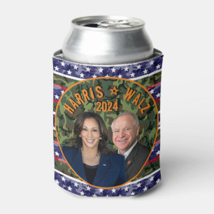 Rafraîchisseur Pour Canette Kamala Harris Tim Walz Président Vice-Photos Camo