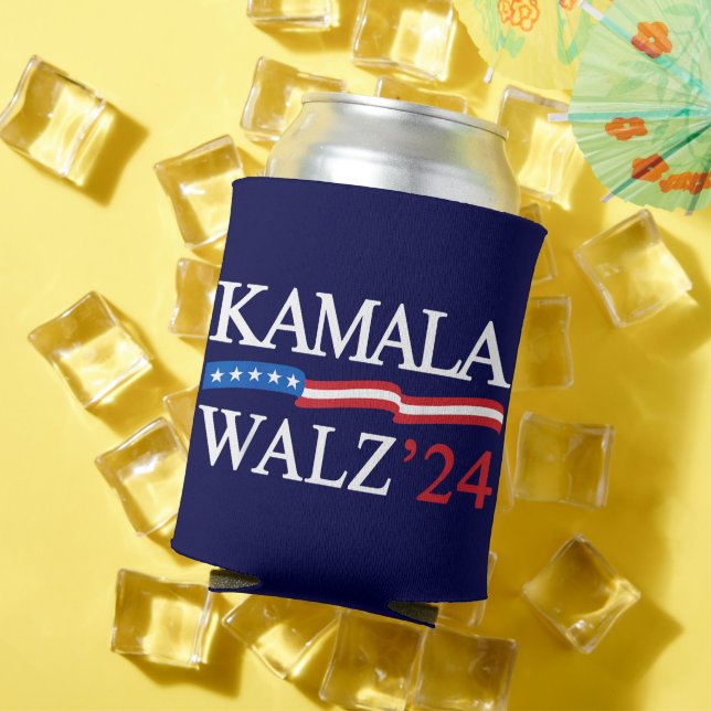 Rafraîchisseur Pour Canette Kamala Harris Walz 2024 Évidemment bleu (Été in situ)