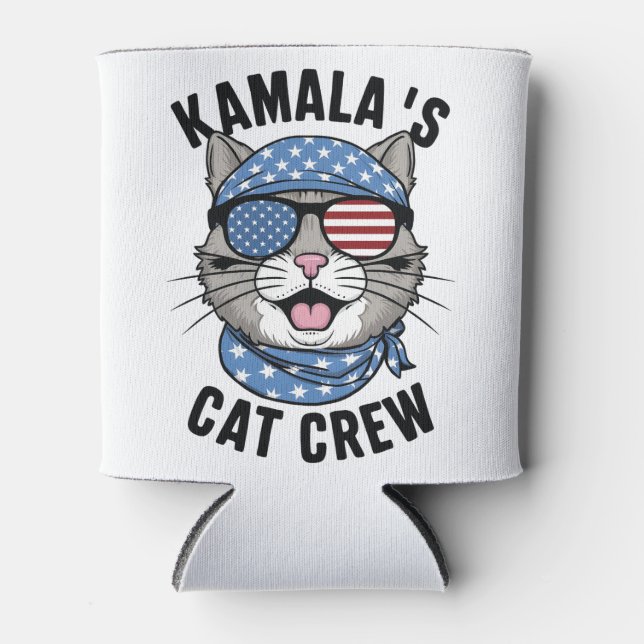 Rafraîchisseur Pour Canette Kamala's Cat Crew Election Cat Lady Cadeau (Devant)