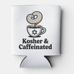 Rafraîchisseur Pour Canette Kasher et café juif à la caféine Hanoukka