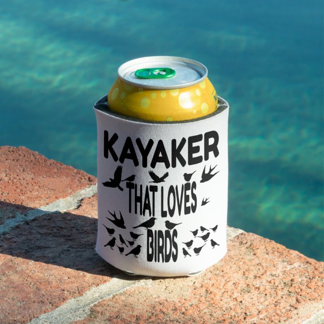 Rafraîchisseur Pour Canette Kayaker adore les oiseaux (Piscine in situ)