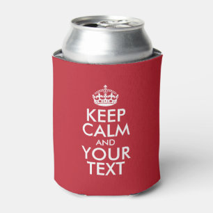 Rafraîchisseur Pour Canette KEEP CALM personnalisé et VOTRE TEXTE - mots blanc