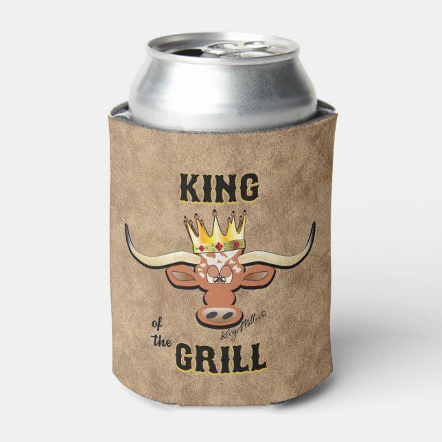 Rafraîchisseur Pour Canette King Of The Grill - Longhorn Steer (Can devant)