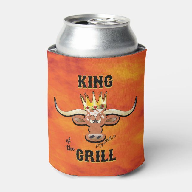 Rafraîchisseur Pour Canette King Of The Grill - Longhorn Steer (Can devant)