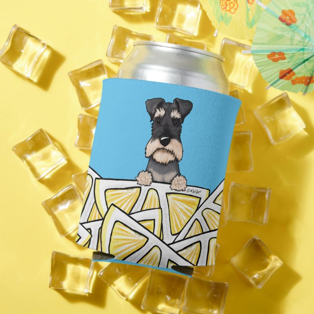 Rafraîchisseur Pour Canette KiniArt Life Lemons Schnauzer Can Cooler (Été in situ)