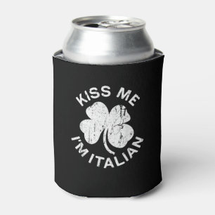 Rafraîchisseur Pour Canette Kiss Me Je suis Italien T-shirt Saint Patrick Day