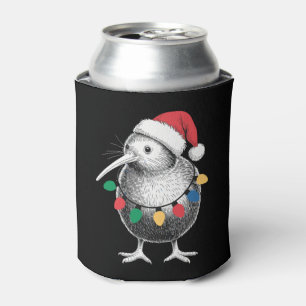 Rafraîchisseur Pour Canette Kiwi Noël Chapeau de Père Noël Lumières Fêtes de f