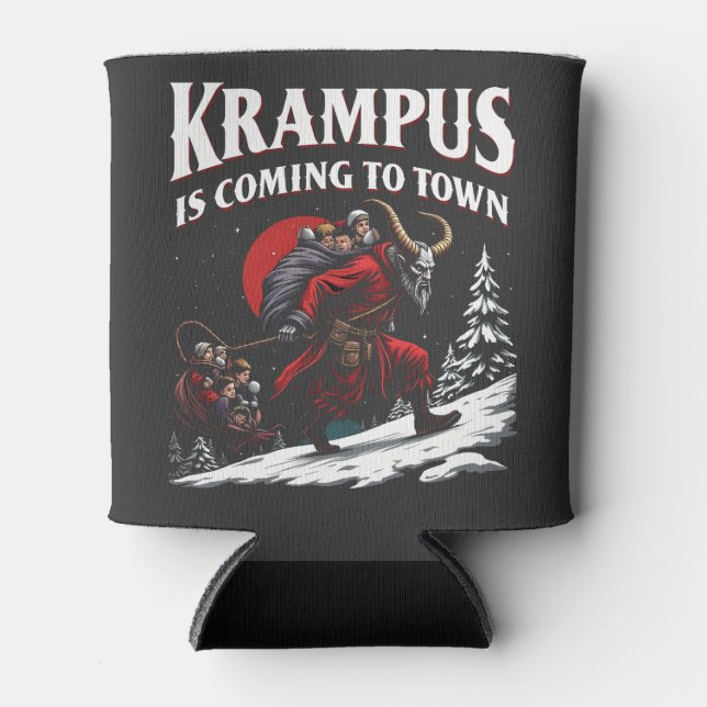 Rafraîchisseur Pour Canette Krampus arrive à Town Krampus Noël (Devant)
