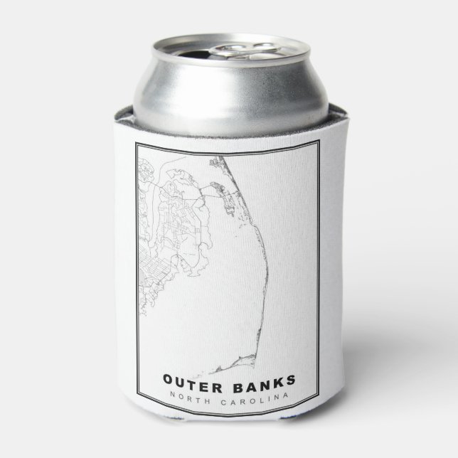 Rafraîchisseur Pour Canette La carte des Outer Banks (Can devant)