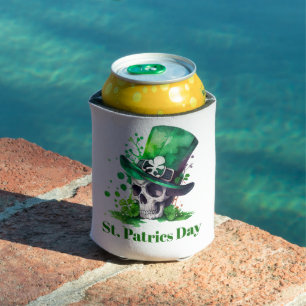 Rafraîchisseur Pour Canette La conception du crâne shamrock peut refroidir