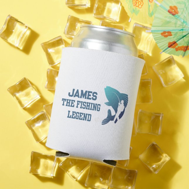 Rafraîchisseur Pour Canette La légende de la pêche personnalisée (Été in situ)