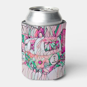 Rafraîchisseur Pour Canette La Vie De Camper Est Un Voyage Juste Pink Green Hi