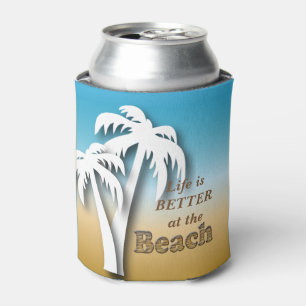 Rafraîchisseur Pour Canette La vie est meilleure à la plage