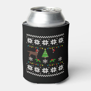 Rafraîchisseur Pour Canette Labrador noir et chocolat Labrador Joyeux Christ
