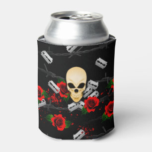Rafraîchisseur Pour Canette Lame de rasoir rose du crâne de la fille de