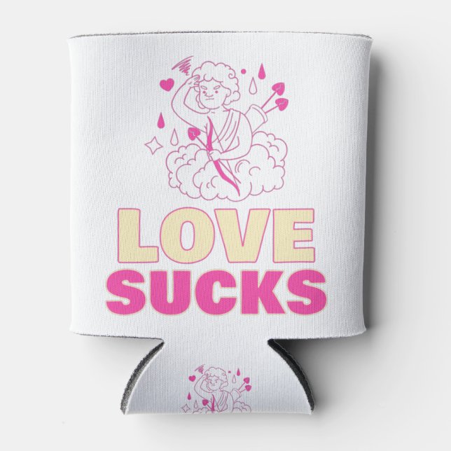 Rafraîchisseur Pour Canette L'amour c'est nul (Devant)