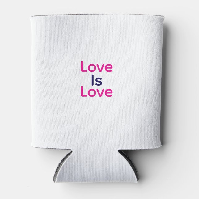 Rafraîchisseur Pour Canette L'amour est amour rose violet coloré fierté LGBTQ  (Devant)