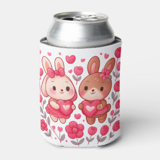 Rafraîchisseur Pour Canette Lapin Couple Romantique Porte-Canneau en Forme de