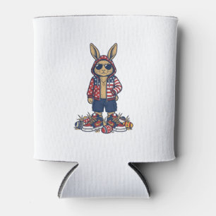 Rafraîchisseur Pour Canette Lapin de Pâques patriotique Vintage Vector T-Shirt