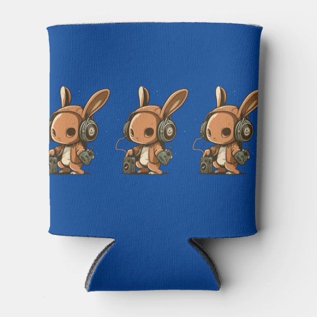 Rafraîchisseur Pour Canette Lapin Mélodique : Un Voyage Musical (Devant)