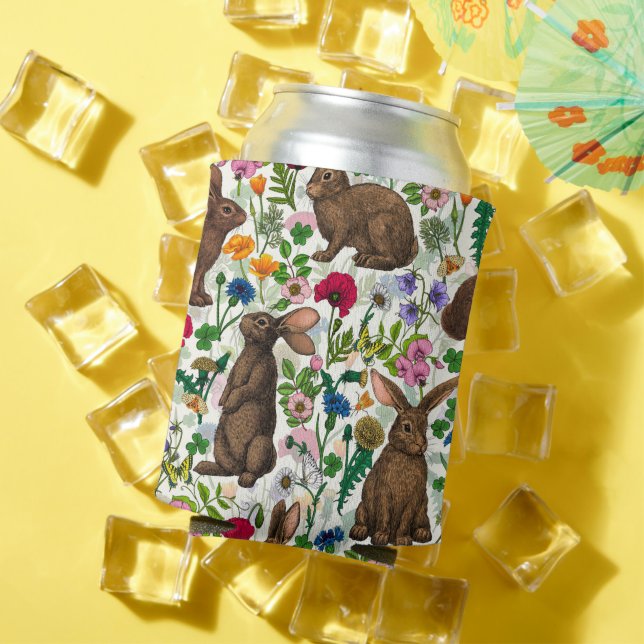 Rafraîchisseur Pour Canette Lapins et la flore boisée peuvent refroidir (Été in situ)