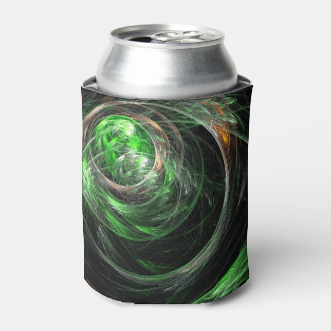 Rafraîchisseur Pour Canette L'art Abstrait vert du monde entier (Can devant)