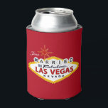 Rafraîchisseur Pour Canette Las Vegas Wedding Favor Custom Can Cooler<br><div class="desc">Custom Ajouter Votre Mariage couleur Idéal Peut refroidir, Favor de mariage - Just Married in Vegas Quelle façon amusante et adorable de célébrer votre mariage ou événement avec ces coutumes peut refroidir! Pour modifier le texte, utilisez l'option personnaliser. Pour des modifications plus étendues du texte, telles que des modifications de...</div>