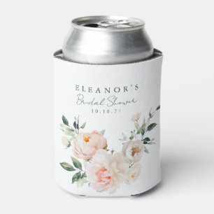 Rafraîchisseur Pour Canette Lavande de Mariage Rose Pâle Aquarelle Pivoine Flo