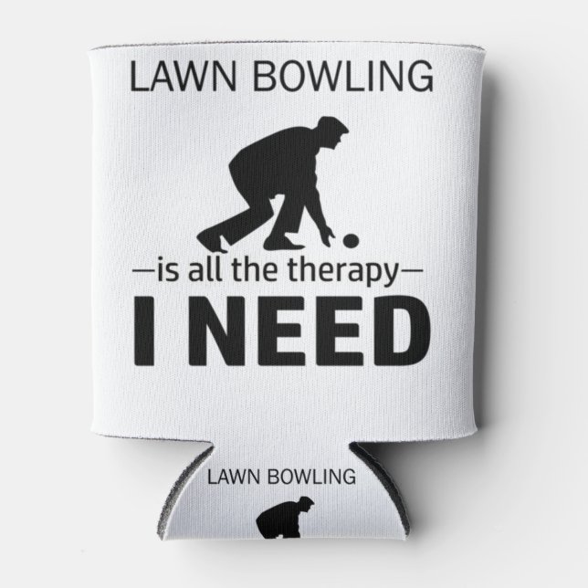 Rafraîchisseur Pour Canette Lawn Bowling is my therapy-RGp8w (Devant)