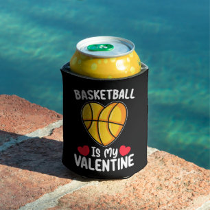 Rafraîchisseur Pour Canette Le basket-ball est mon sport de la Saint-Valentin