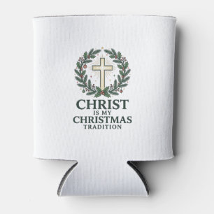 Rafraîchisseur Pour Canette Le Christ est ma tradition de Noël Croix vintage D