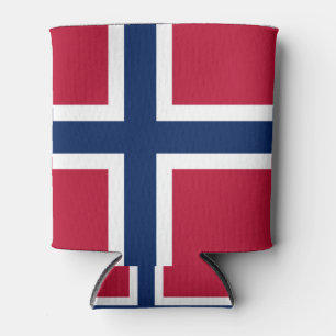 RAFRAÎCHISSEUR POUR CANETTE LE DRAPEAU NATIONAL DE NORVÈGE PEUT ÊTRE COOLER