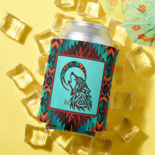 Rafraîchisseur Pour Canette Le Loup Tribal Qui hurle Sur La Lune Peut Se Rafra