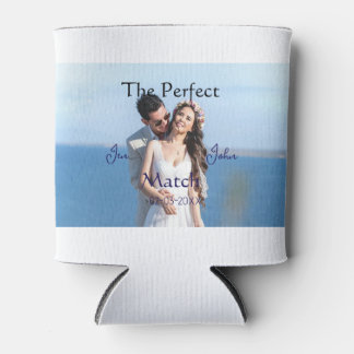 Rafraîchisseur Pour Canette le nom de mariage bleu parfait photo date cou