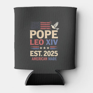 Rafraîchisseur Pour Canette Le pape Leo XIV est. Drapeau 4 juillet USA 2025