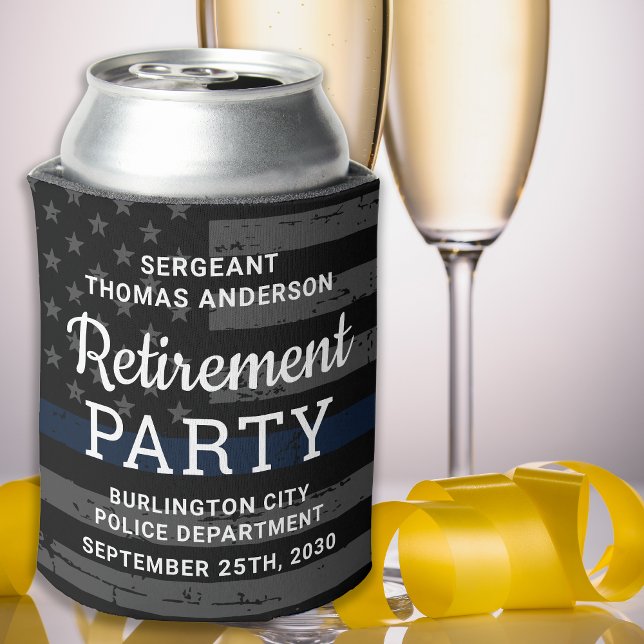 Rafraîchisseur Pour Canette Le Parti de la retraite de la police privilégie un (Créateur téléchargé)
