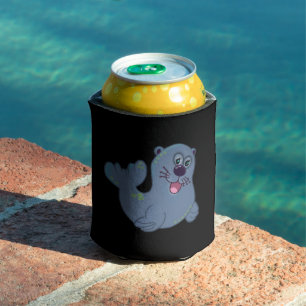 Rafraîchisseur Pour Canette Le personnage de logo de mascotte de sceau de tiss