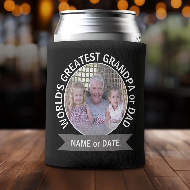 Rafraîchisseur Pour Canette Le plus grand papa grand-père du monde Modèle phot (Custom Can Cooler)