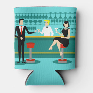 Rafraîchisseur Pour Canette Le rétro salon de cocktail personnalisable peut