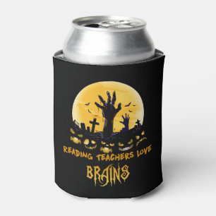 Rafraîchisseur Pour Canette Lecture Enseignants Aimer Cerveaux Halloween